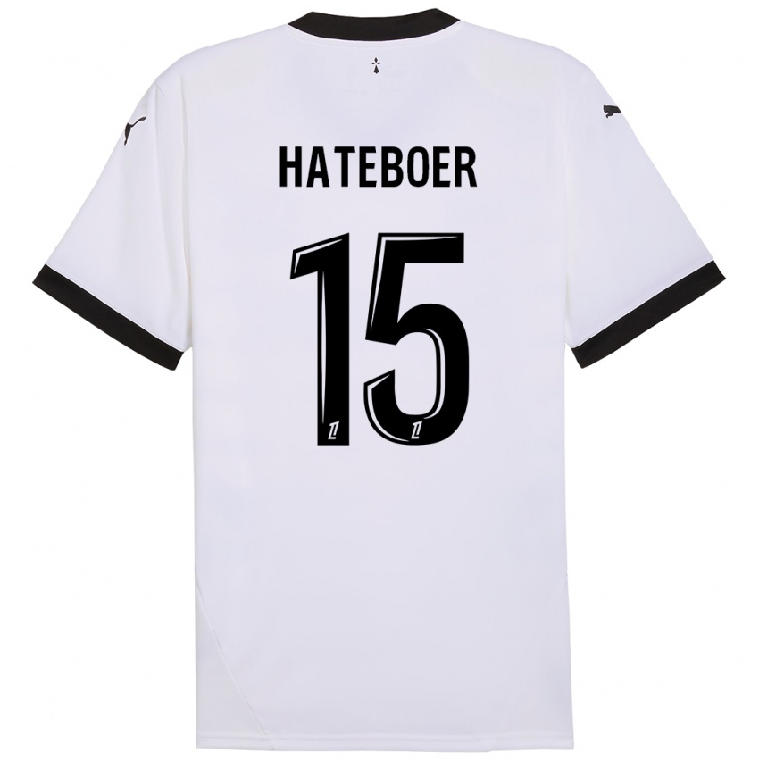 Niño Camiseta Hans Hateboer #15 Blanco Negro 2ª Equipación 2024/25 La Camisa Chile