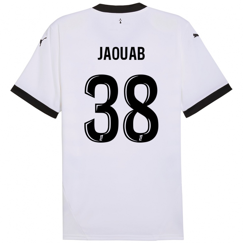 Niño Camiseta Mohamed Jaouab #38 Blanco Negro 2ª Equipación 2024/25 La Camisa Chile