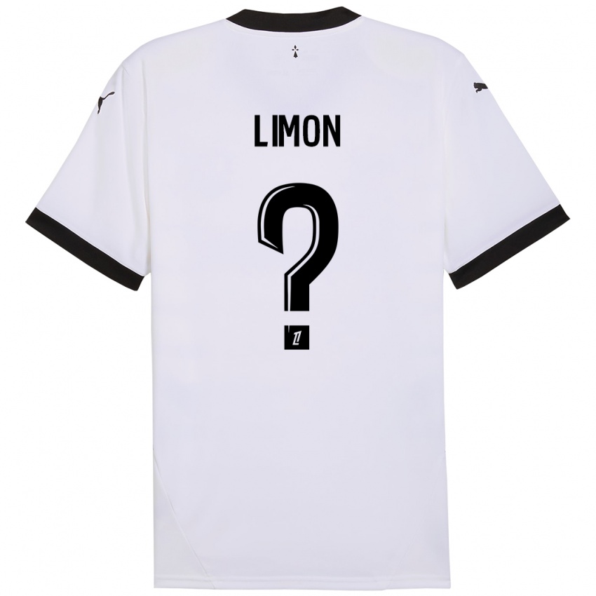 Niño Camiseta Paolo Limon #0 Blanco Negro 2ª Equipación 2024/25 La Camisa Chile