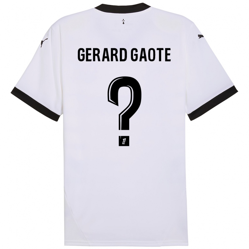 Niño Camiseta Steven Gerard Gaote #0 Blanco Negro 2ª Equipación 2024/25 La Camisa Chile