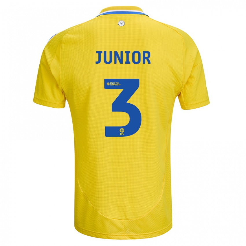 Niño Camiseta Junior Firpo #3 Amarillo Azul 2ª Equipación 2024/25 La Camisa Chile