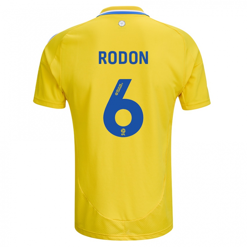 Niño Camiseta Joe Rodon #6 Amarillo Azul 2ª Equipación 2024/25 La Camisa Chile