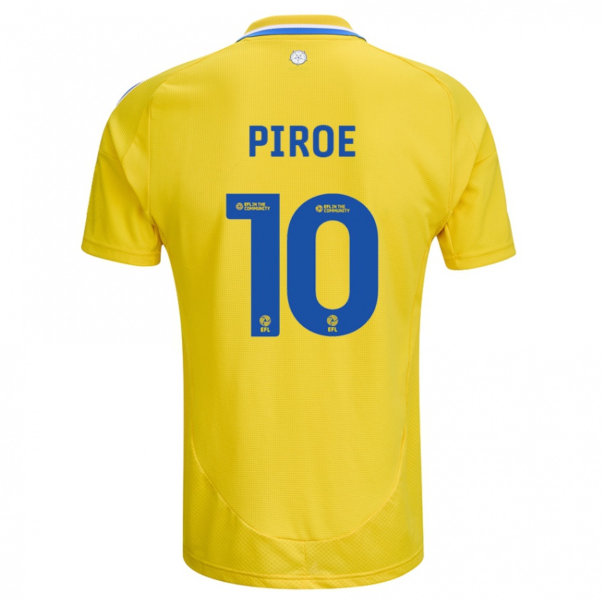 Niño Camiseta Joël Piroe #10 Amarillo Azul 2ª Equipación 2024/25 La Camisa Chile