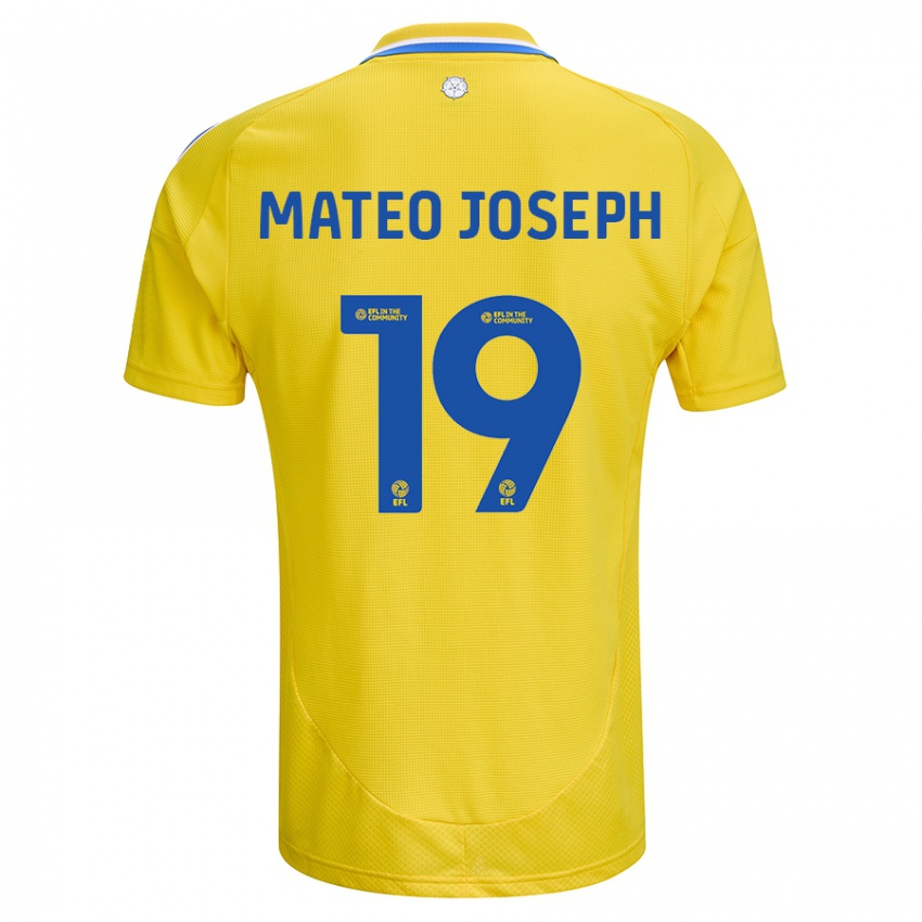 Niño Camiseta Mateo Joseph #19 Amarillo Azul 2ª Equipación 2024/25 La Camisa Chile