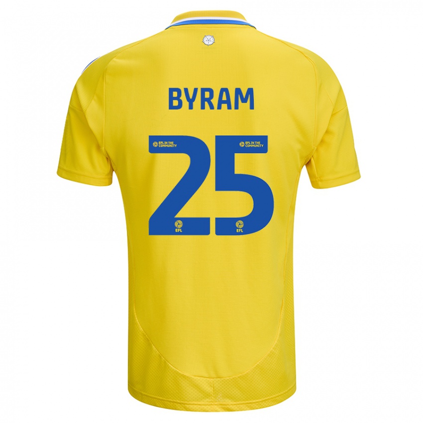 Niño Camiseta Sam Byram #25 Amarillo Azul 2ª Equipación 2024/25 La Camisa Chile