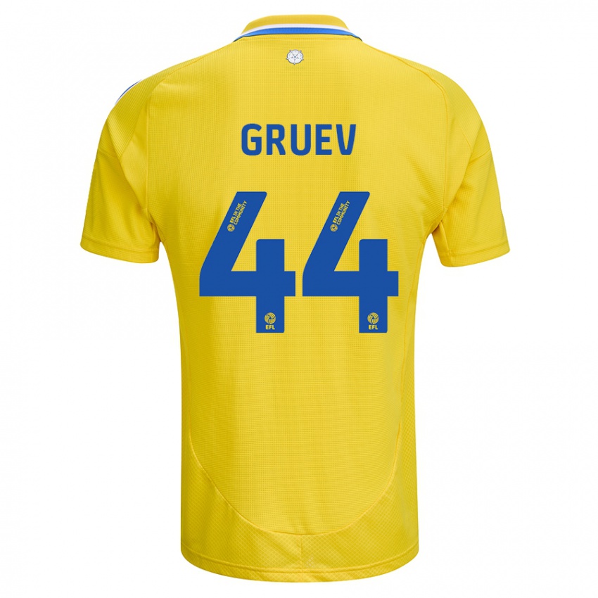 Niño Camiseta Ilia Gruev #44 Amarillo Azul 2ª Equipación 2024/25 La Camisa Chile