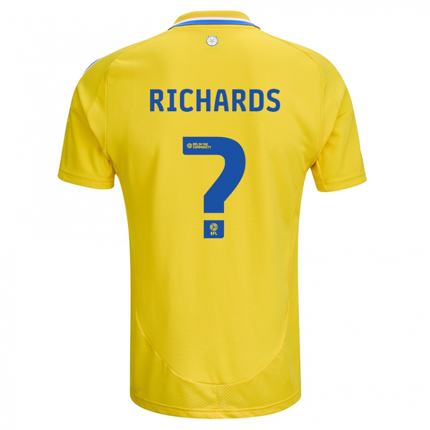 Niño Camiseta Joe Richards #0 Amarillo Azul 2ª Equipación 2024/25 La Camisa Chile