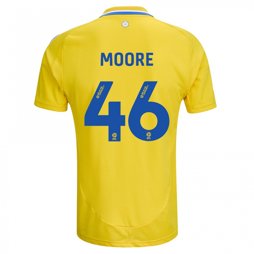 Niño Camiseta Kris Moore #46 Amarillo Azul 2ª Equipación 2024/25 La Camisa Chile