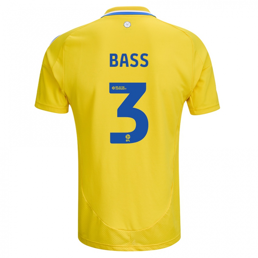 Niño Camiseta Rebekah Bass #3 Amarillo Azul 2ª Equipación 2024/25 La Camisa Chile