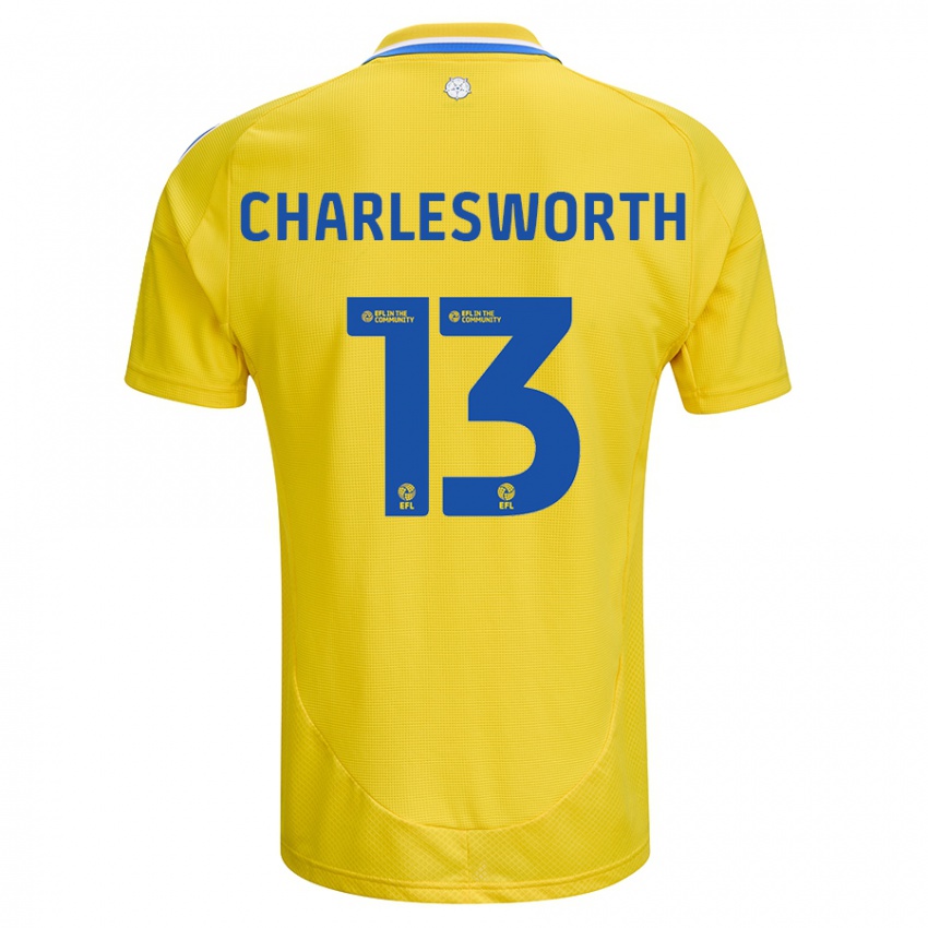 Niño Camiseta Millie Robshaw-Charlesworth #13 Amarillo Azul 2ª Equipación 2024/25 La Camisa Chile