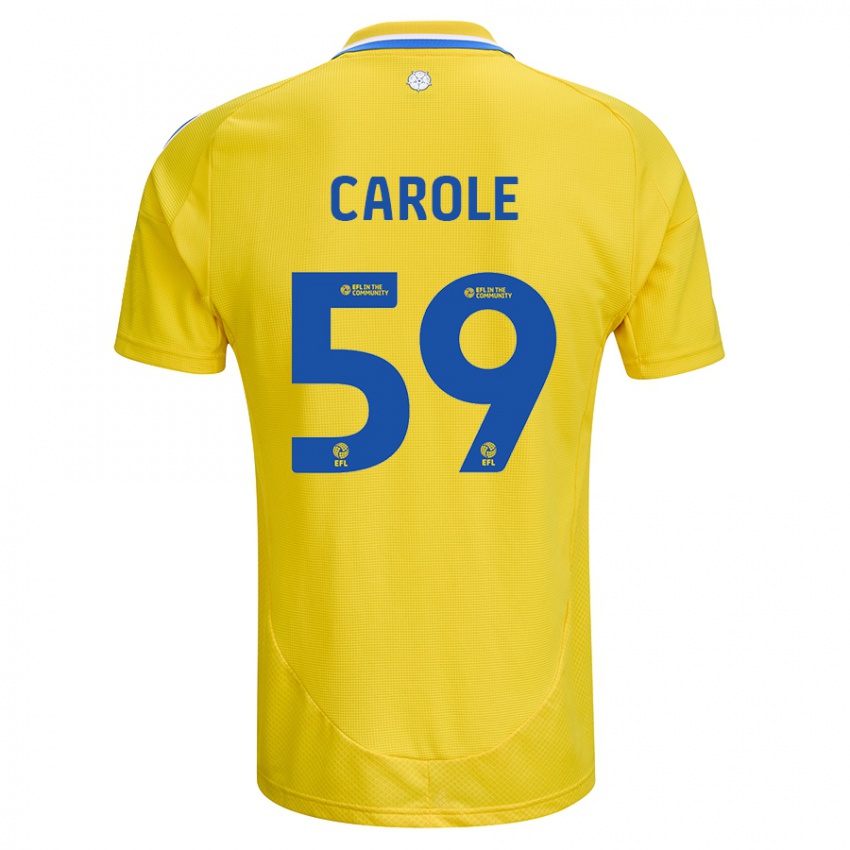 Niño Camiseta Keenan Carole #59 Amarillo Azul 2ª Equipación 2024/25 La Camisa Chile