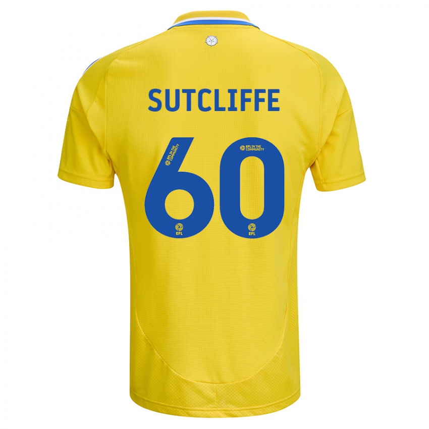 Niño Camiseta Harvey Sutcliffe #60 Amarillo Azul 2ª Equipación 2024/25 La Camisa Chile