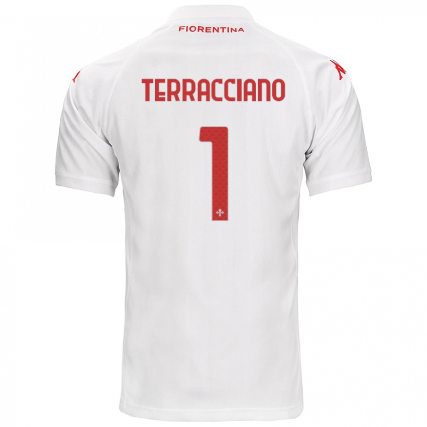 Niño Camiseta Pietro Terracciano #1 Blanco 2ª Equipación 2024/25 La Camisa Chile