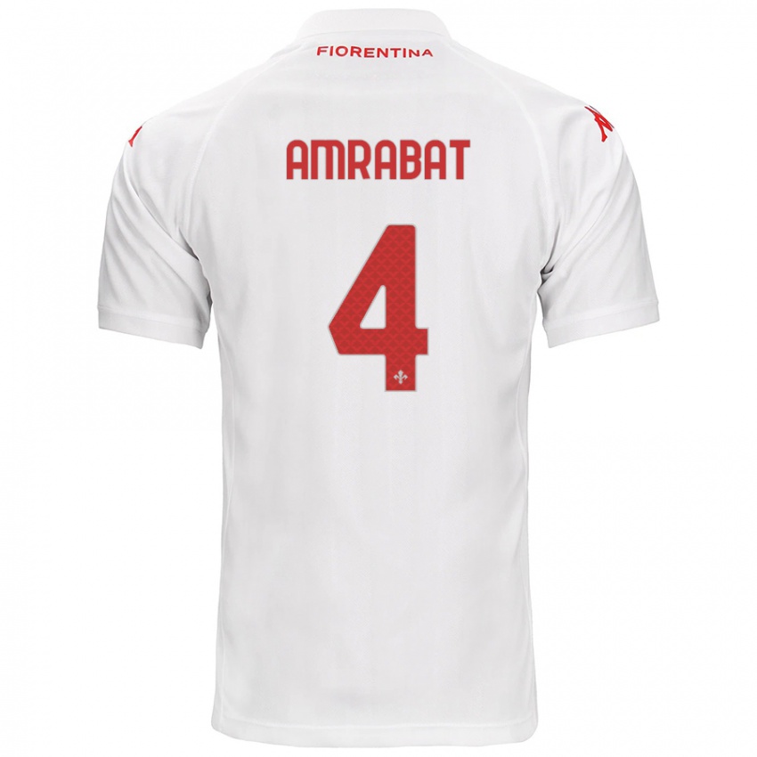 Niño Camiseta Sofyan Amrabat #4 Blanco 2ª Equipación 2024/25 La Camisa Chile