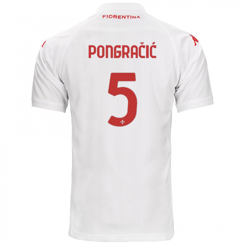 Niño Camiseta Marin Pongračić #5 Blanco 2ª Equipación 2024/25 La Camisa Chile