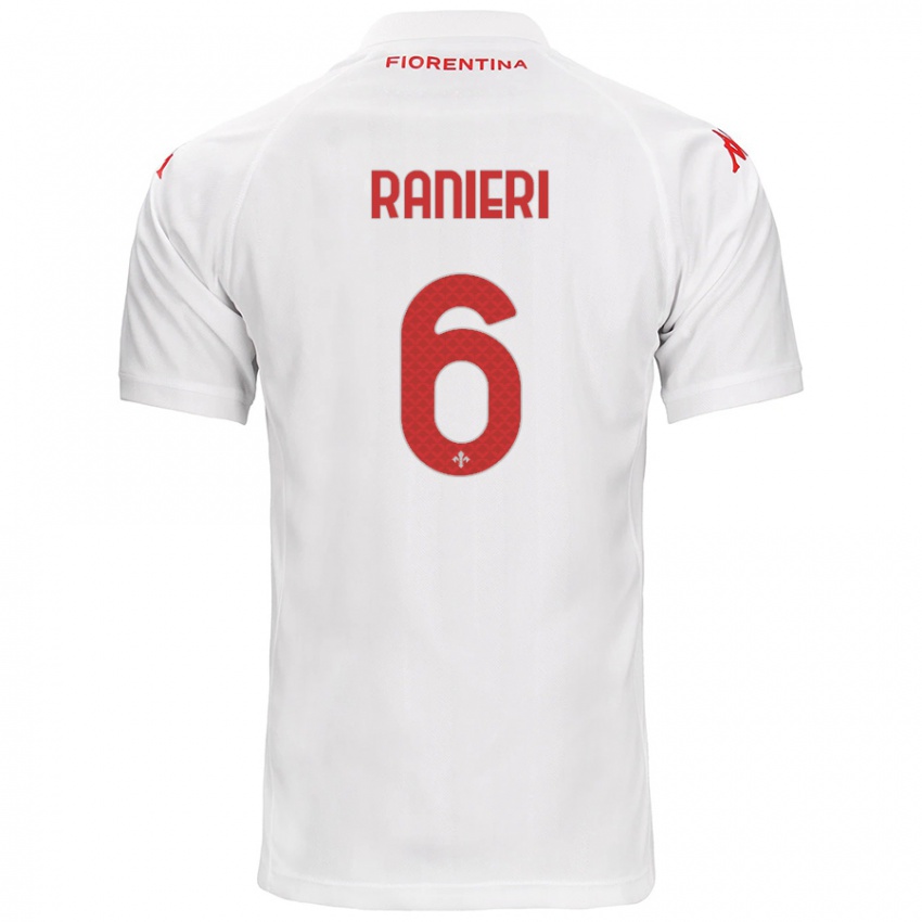 Niño Camiseta Luca Ranieri #6 Blanco 2ª Equipación 2024/25 La Camisa Chile