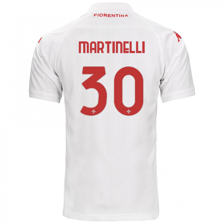 Niño Camiseta Tommaso Martinelli #30 Blanco 2ª Equipación 2024/25 La Camisa Chile