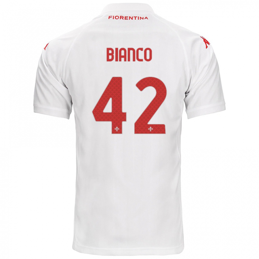 Niño Camiseta Alessandro Bianco #42 Blanco 2ª Equipación 2024/25 La Camisa Chile