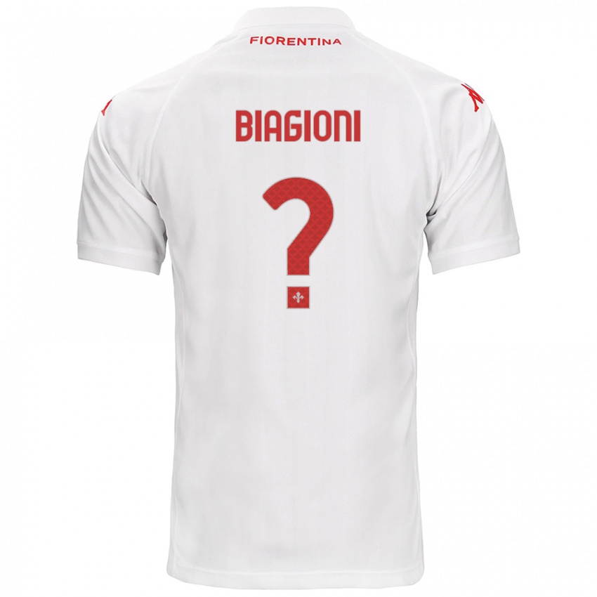 Niño Camiseta Lorenzo Biagioni #0 Blanco 2ª Equipación 2024/25 La Camisa Chile