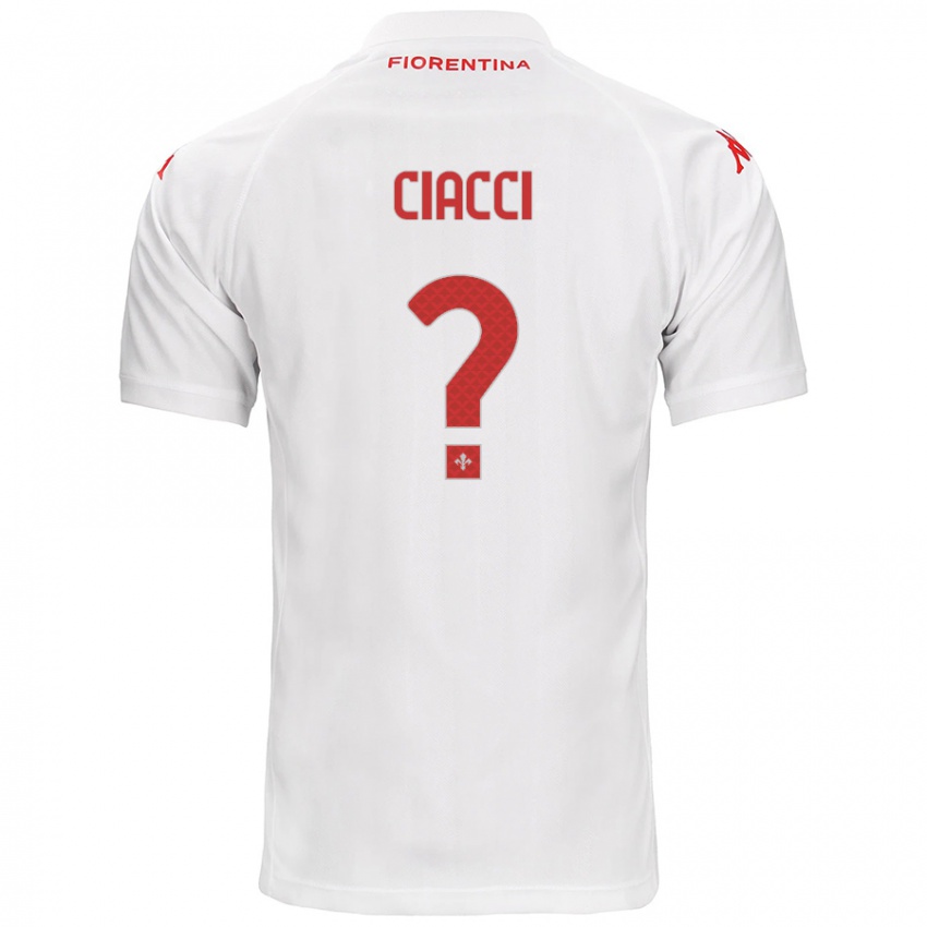 Niño Camiseta Niccolò Ciacci #0 Blanco 2ª Equipación 2024/25 La Camisa Chile