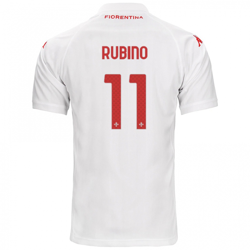 Niño Camiseta Tommaso Rubino #11 Blanco 2ª Equipación 2024/25 La Camisa Chile