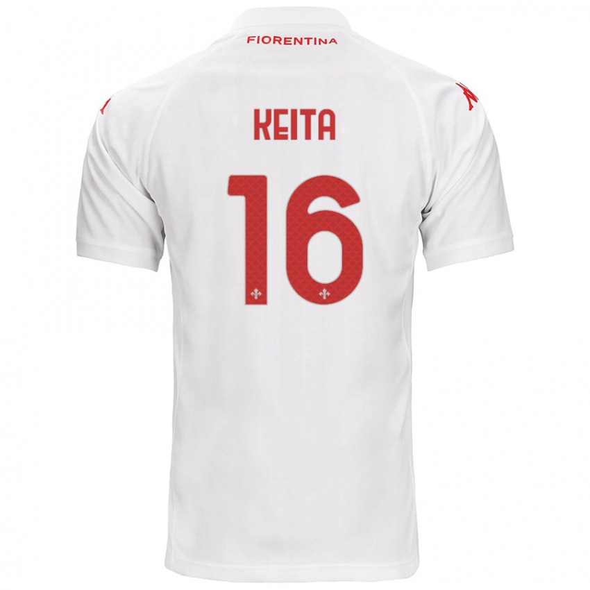 Niño Camiseta Bala Keita #16 Blanco 2ª Equipación 2024/25 La Camisa Chile