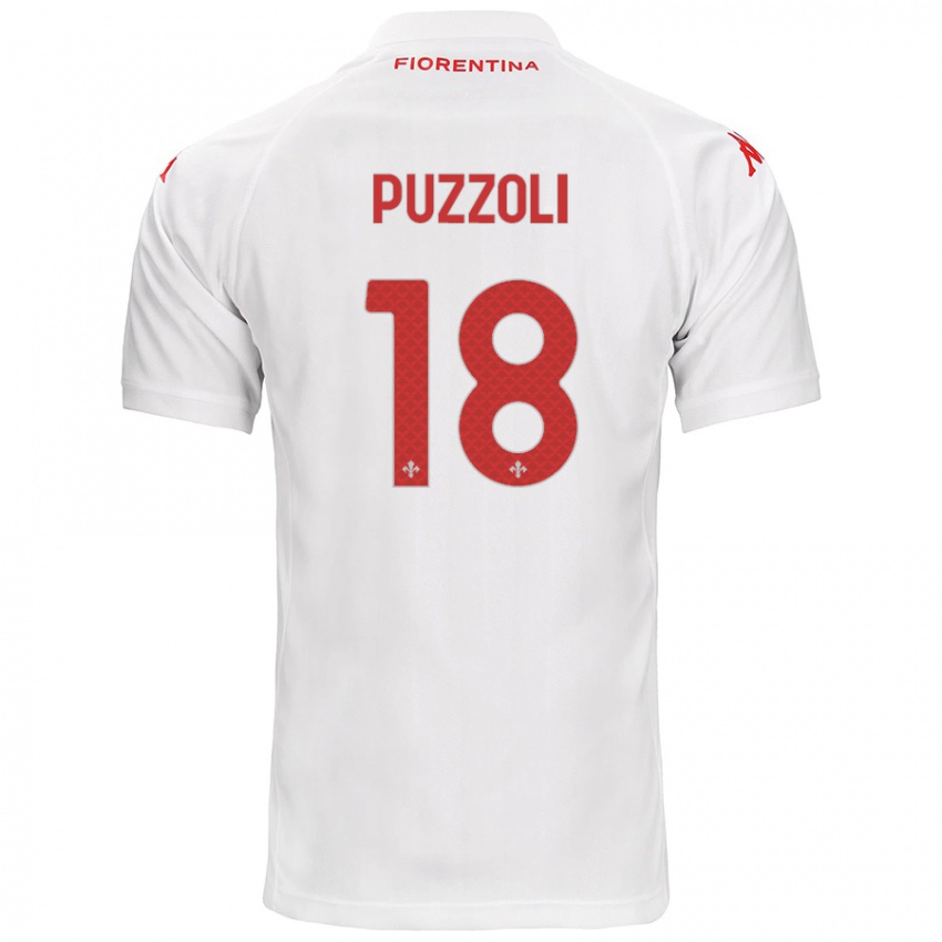 Niño Camiseta Giorgio Puzzoli #18 Blanco 2ª Equipación 2024/25 La Camisa Chile