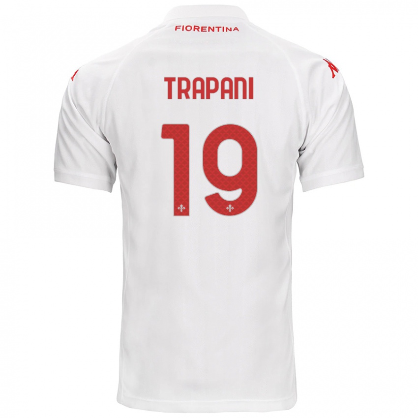 Niño Camiseta Niccolò Trapani #19 Blanco 2ª Equipación 2024/25 La Camisa Chile