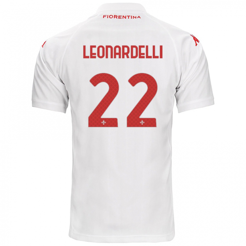 Niño Camiseta Pietro Leonardelli #22 Blanco 2ª Equipación 2024/25 La Camisa Chile