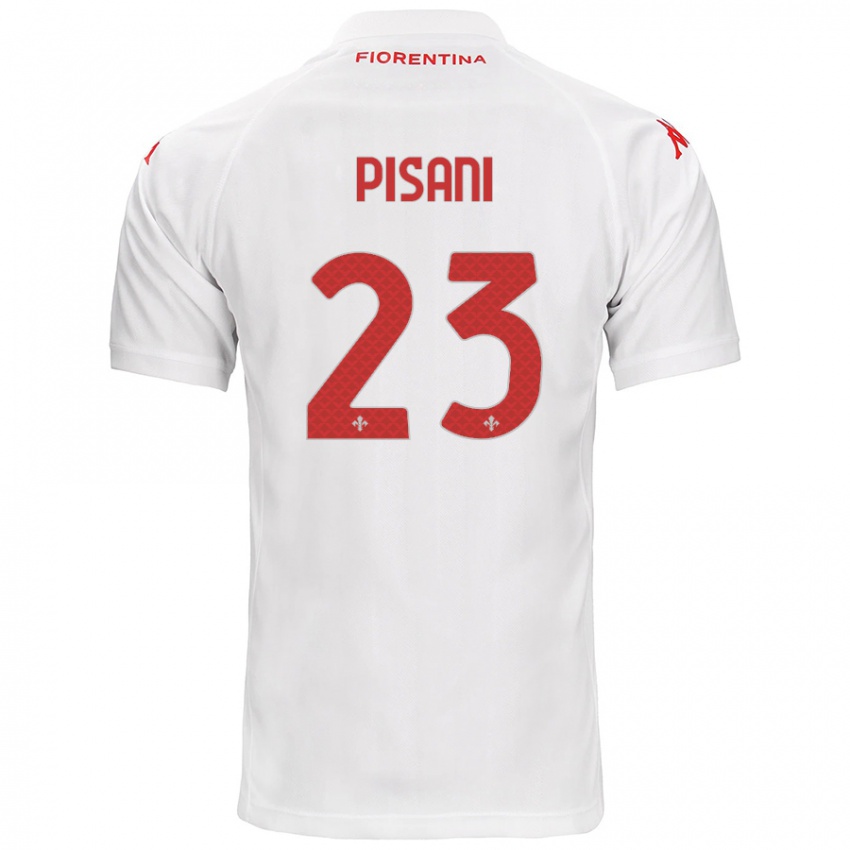 Niño Camiseta Diego Pisani #23 Blanco 2ª Equipación 2024/25 La Camisa Chile