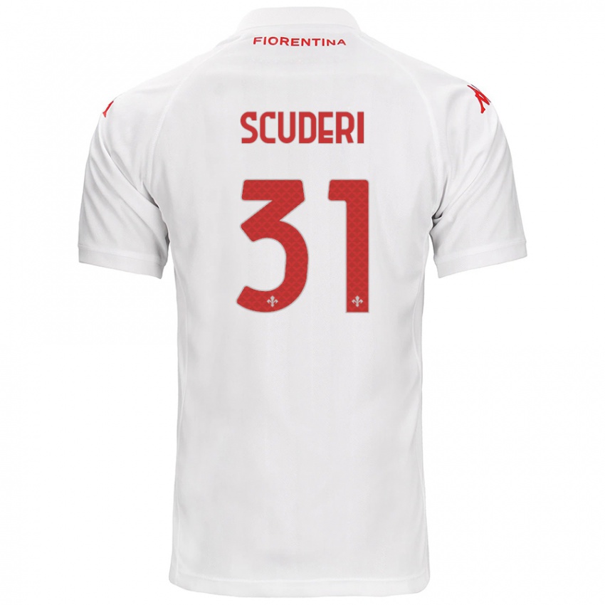 Niño Camiseta Giulio Scuderi #31 Blanco 2ª Equipación 2024/25 La Camisa Chile