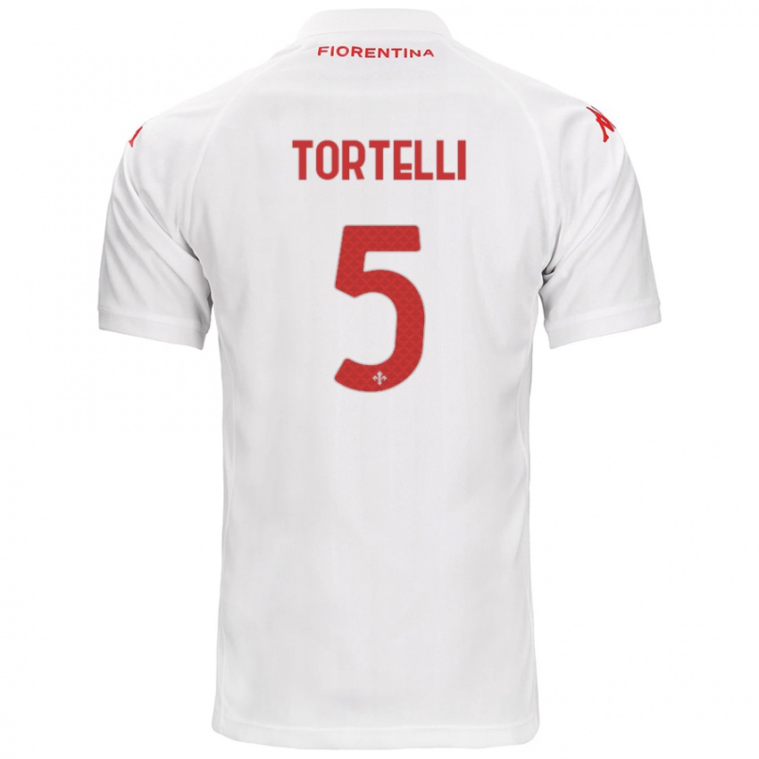 Niño Camiseta Alice Tortelli #5 Blanco 2ª Equipación 2024/25 La Camisa Chile