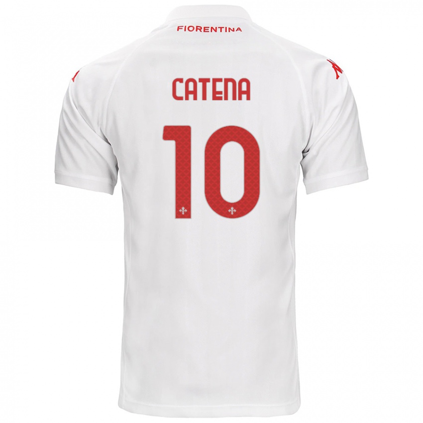 Niño Camiseta Michaela Catena #10 Blanco 2ª Equipación 2024/25 La Camisa Chile