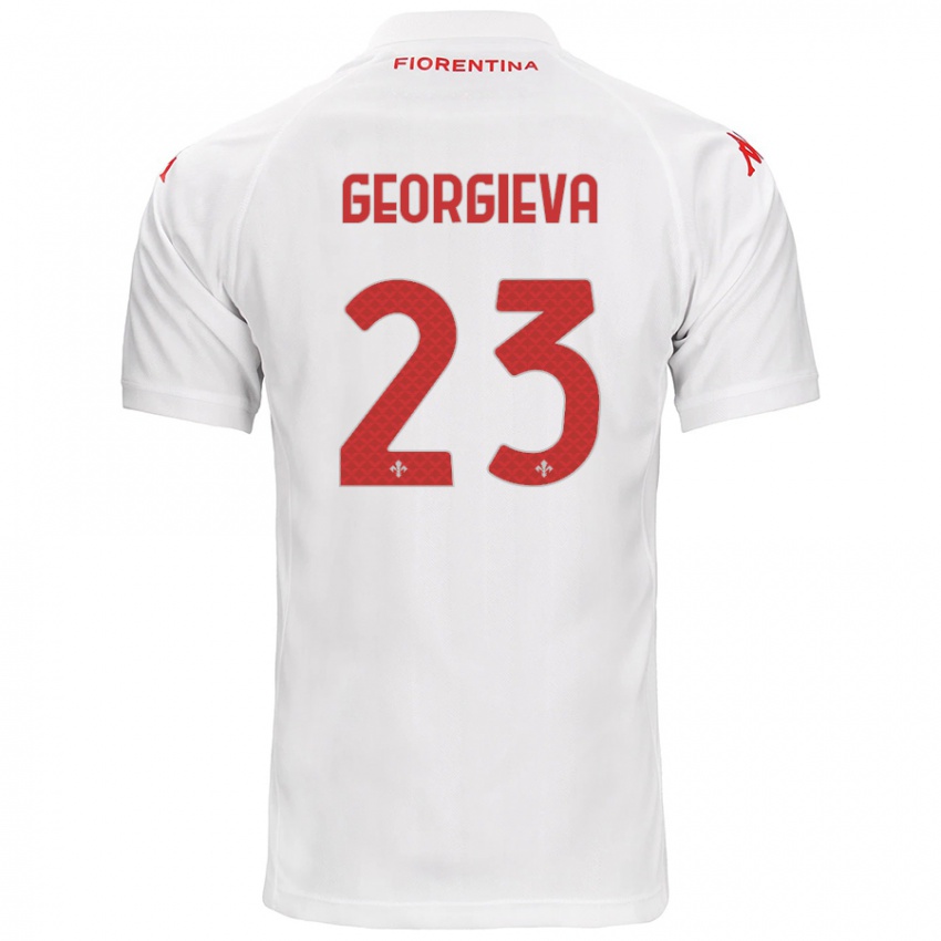 Niño Camiseta Marina Georgieva #23 Blanco 2ª Equipación 2024/25 La Camisa Chile