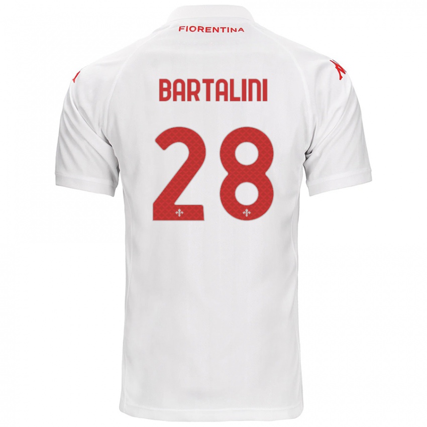 Niño Camiseta Viola Bartalini #28 Blanco 2ª Equipación 2024/25 La Camisa Chile