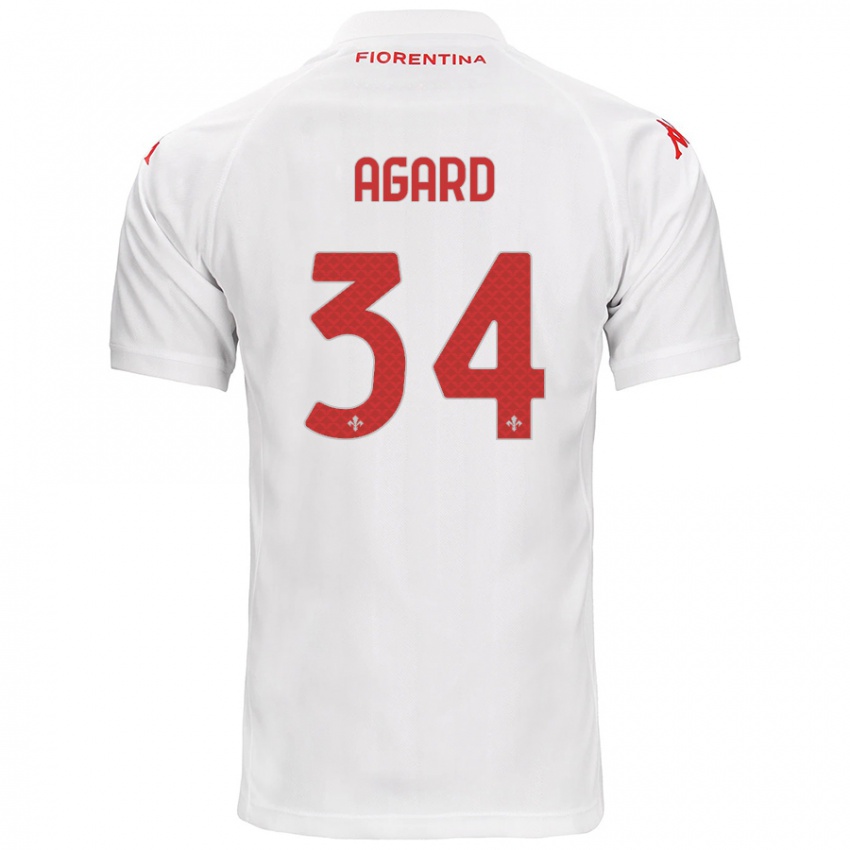 Niño Camiseta Laura Agard #34 Blanco 2ª Equipación 2024/25 La Camisa Chile