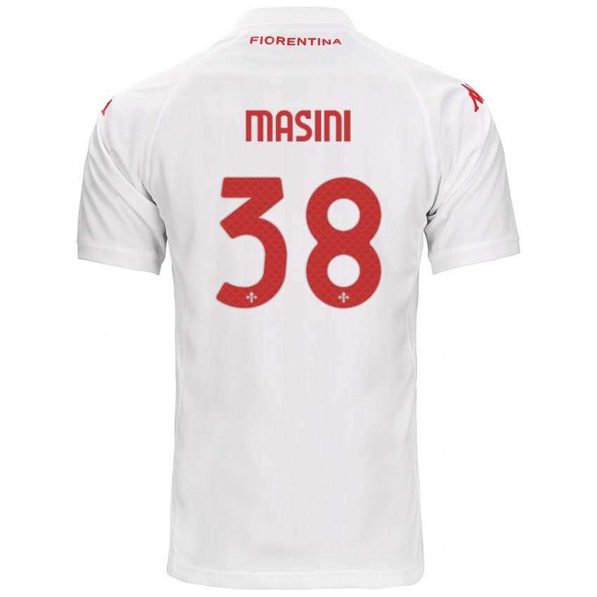 Niño Camiseta Linda Masini #38 Blanco 2ª Equipación 2024/25 La Camisa Chile