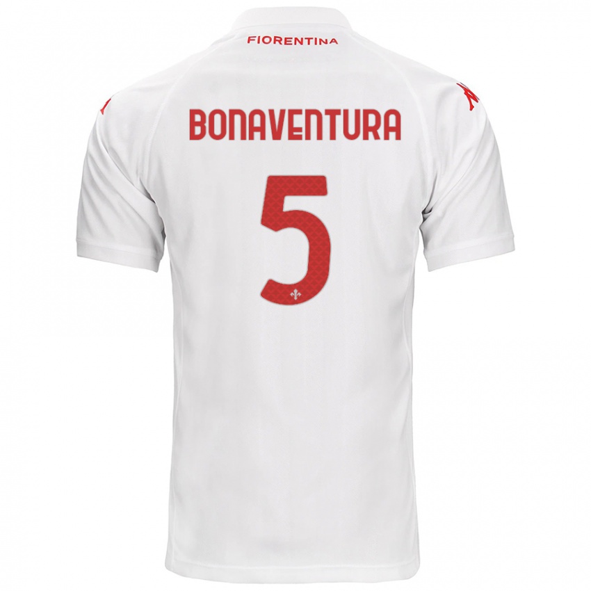 Niño Camiseta Giacomo Bonaventura #5 Blanco 2ª Equipación 2024/25 La Camisa Chile