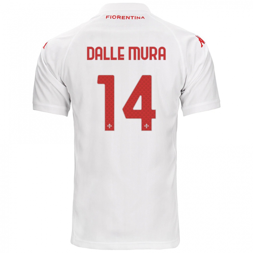 Niño Camiseta Christian Dalle Mura #14 Blanco 2ª Equipación 2024/25 La Camisa Chile