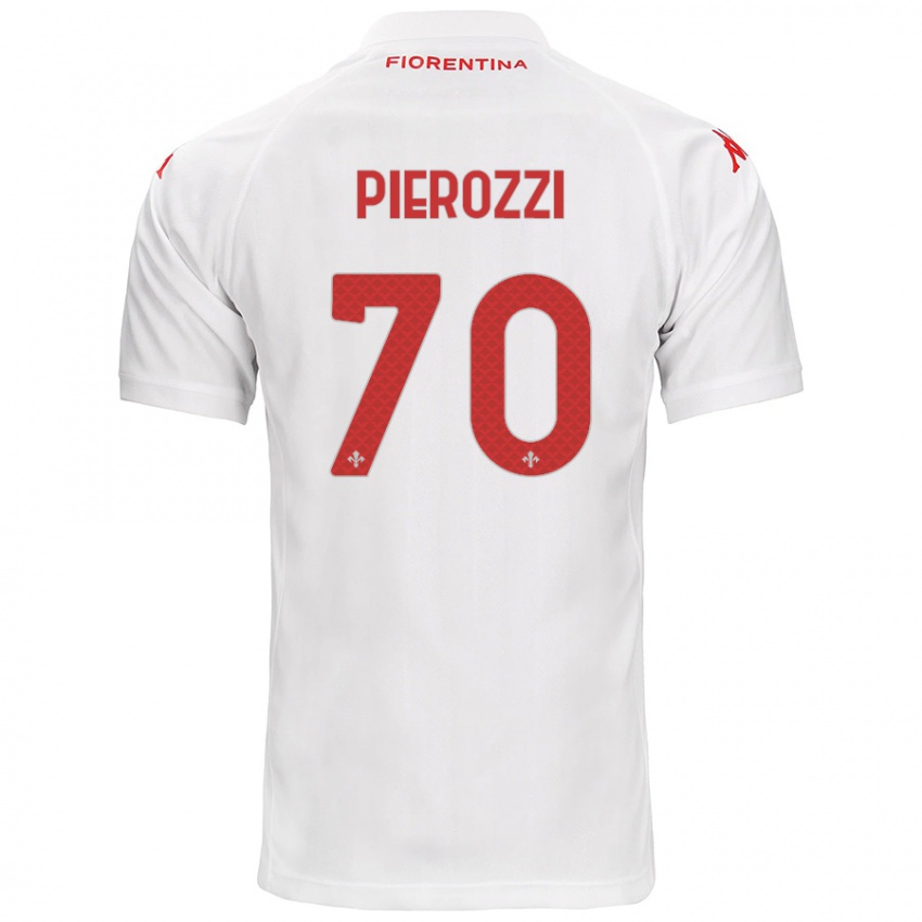 Niño Camiseta Niccolò Pierozzi #70 Blanco 2ª Equipación 2024/25 La Camisa Chile