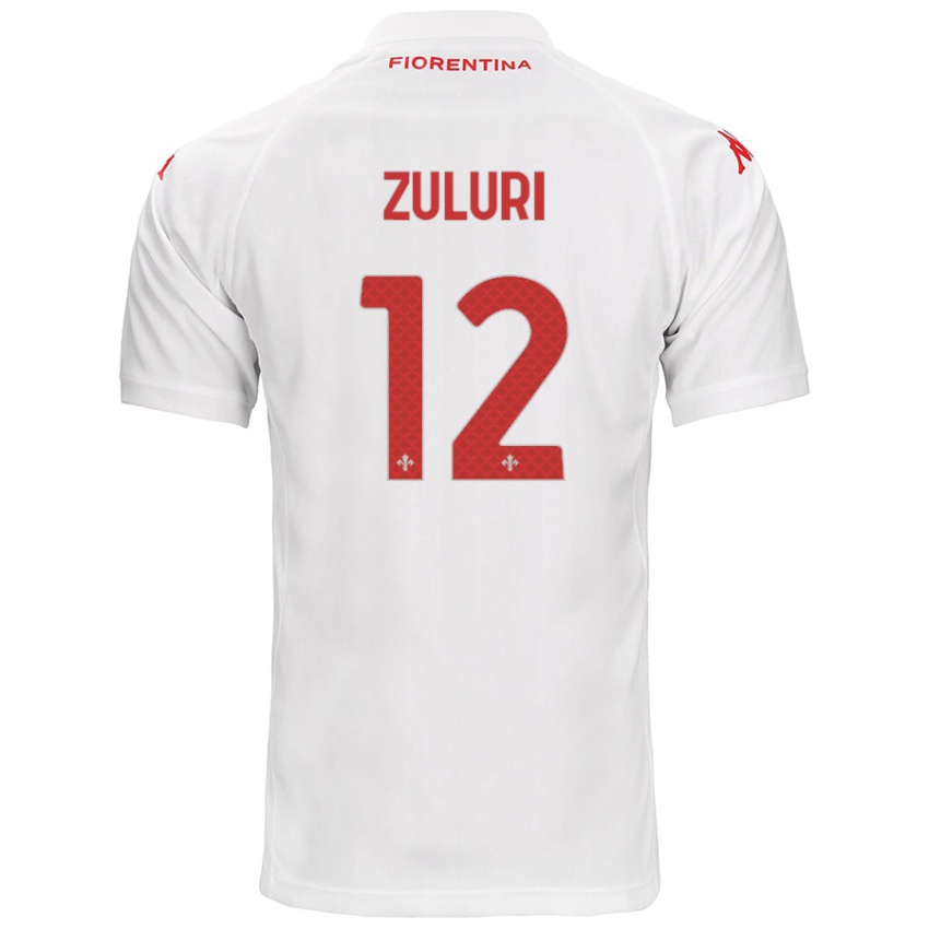 Niño Camiseta Athena Zuluri #12 Blanco 2ª Equipación 2024/25 La Camisa Chile