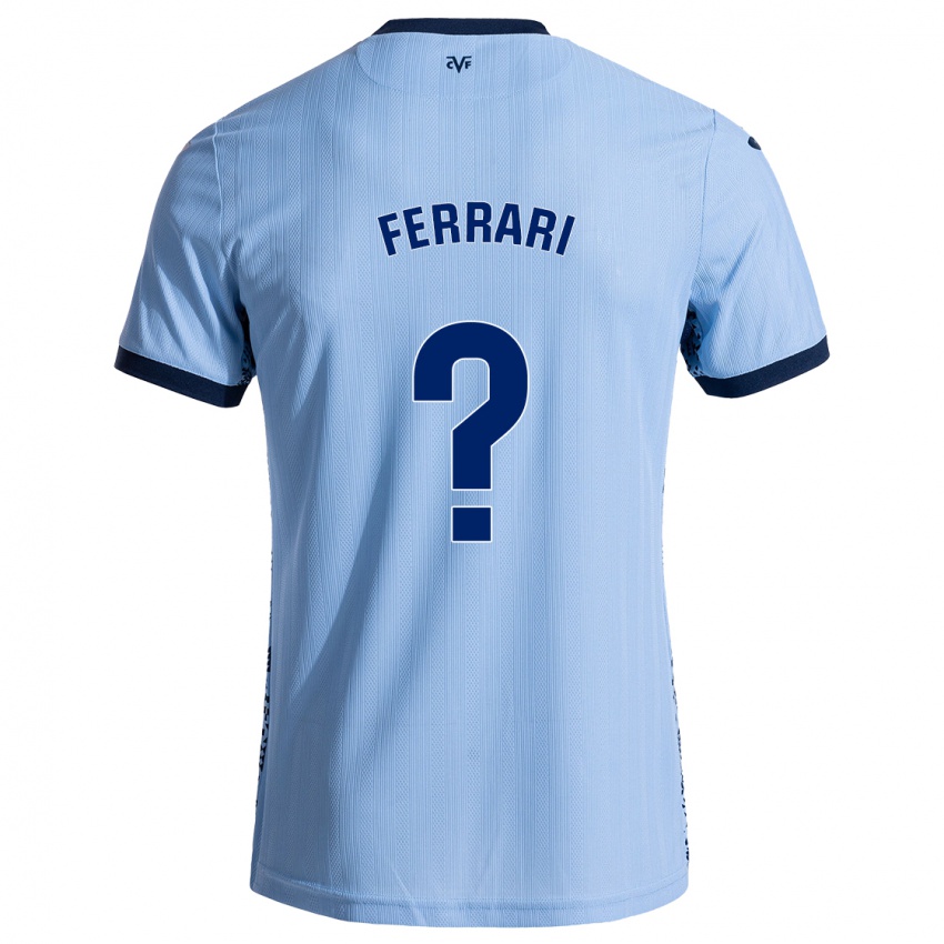 Niño Camiseta Andrés Ferrari #0 Azul Cielo 2ª Equipación 2024/25 La Camisa Chile