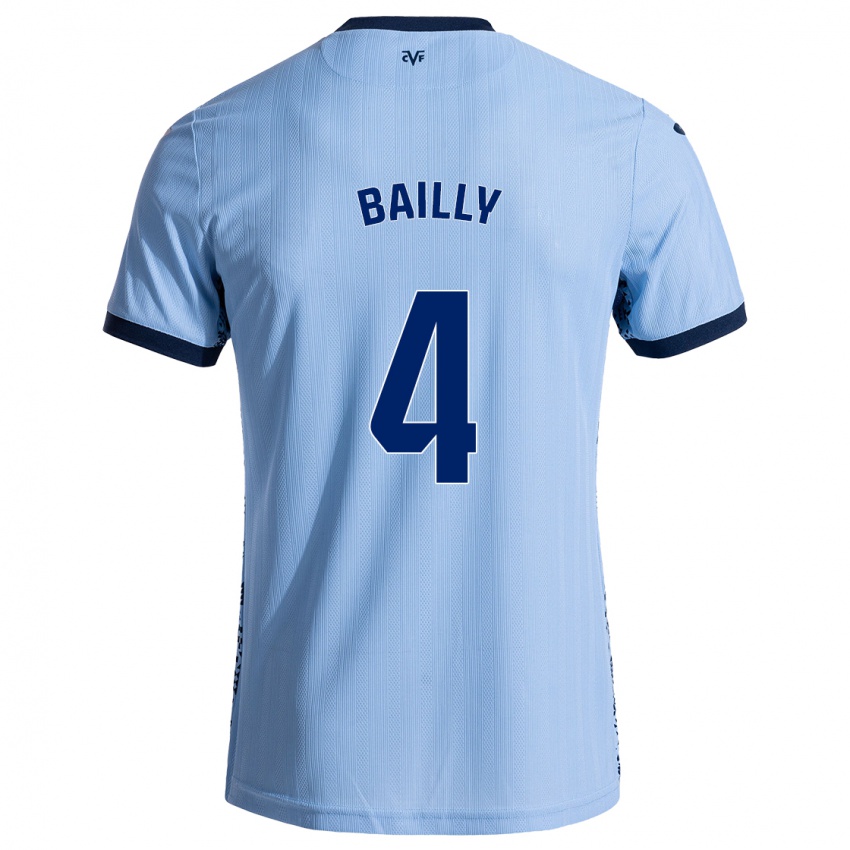 Niño Camiseta Eric Bailly #4 Azul Cielo 2ª Equipación 2024/25 La Camisa Chile