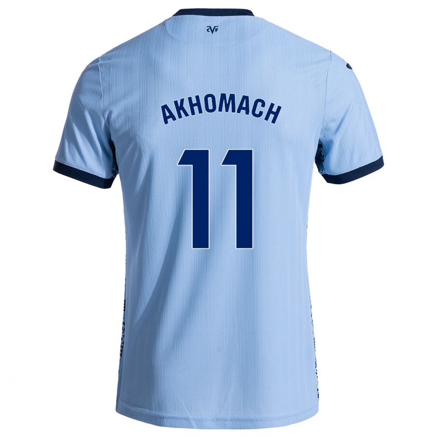 Niño Camiseta Ilias Akhomach #11 Azul Cielo 2ª Equipación 2024/25 La Camisa Chile