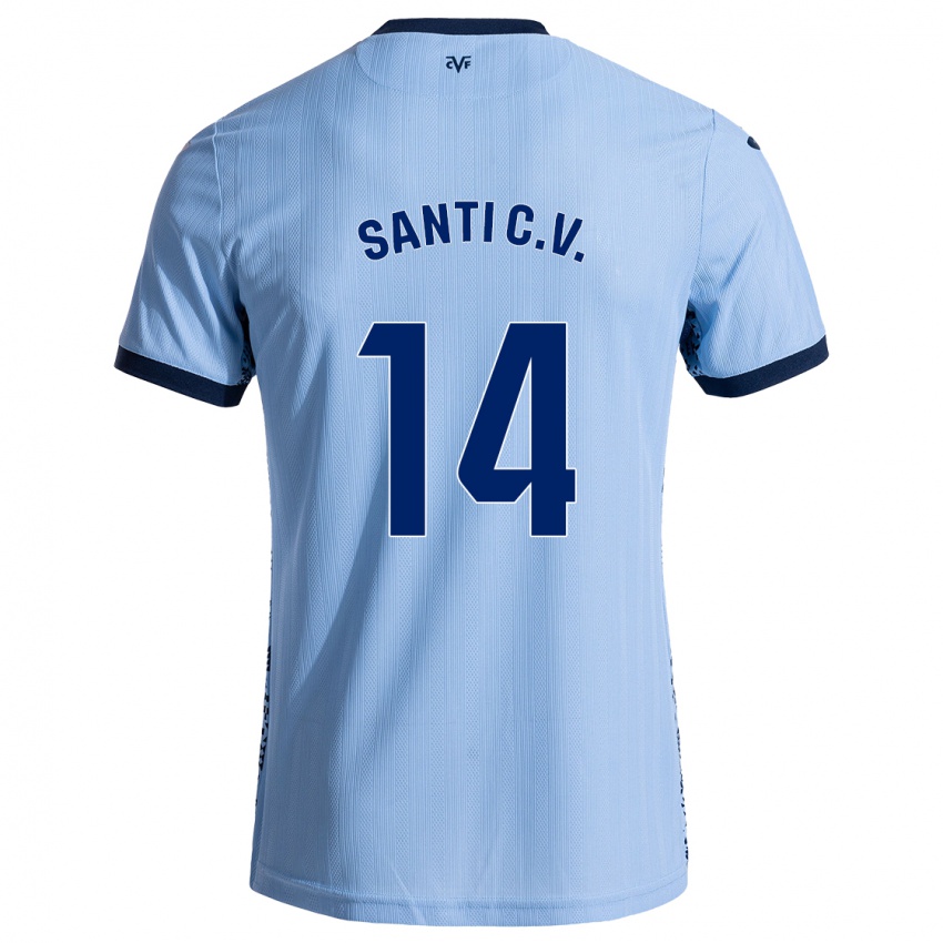 Niño Camiseta Santi Comesaña #14 Azul Cielo 2ª Equipación 2024/25 La Camisa Chile