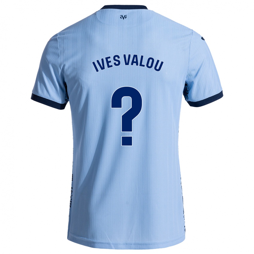 Niño Camiseta Jean Ives Valou #0 Azul Cielo 2ª Equipación 2024/25 La Camisa Chile