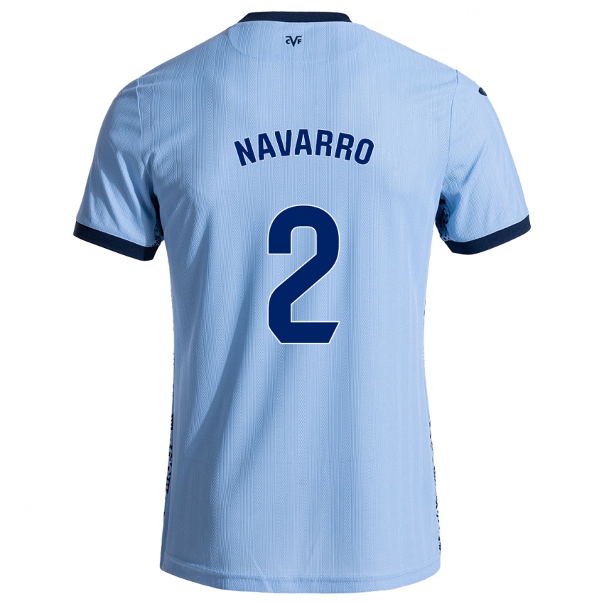 Niño Camiseta Pau Navarro #2 Azul Cielo 2ª Equipación 2024/25 La Camisa Chile