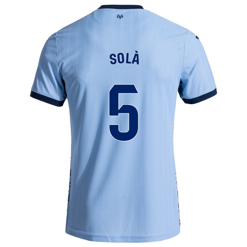 Niño Camiseta Arnau Solà #5 Azul Cielo 2ª Equipación 2024/25 La Camisa Chile