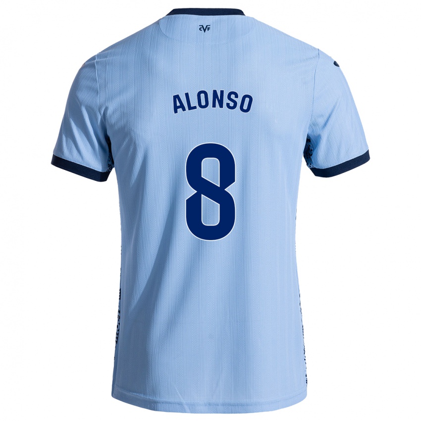 Niño Camiseta Rodri Alonso #8 Azul Cielo 2ª Equipación 2024/25 La Camisa Chile