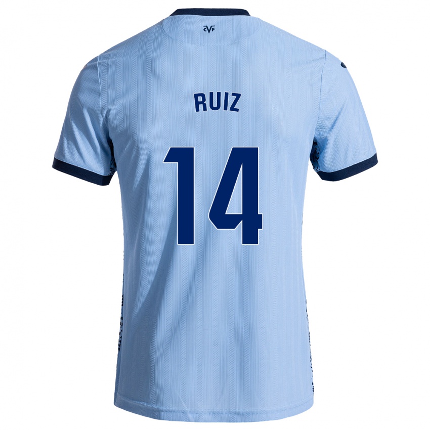 Niño Camiseta Adri Ruiz #14 Azul Cielo 2ª Equipación 2024/25 La Camisa Chile